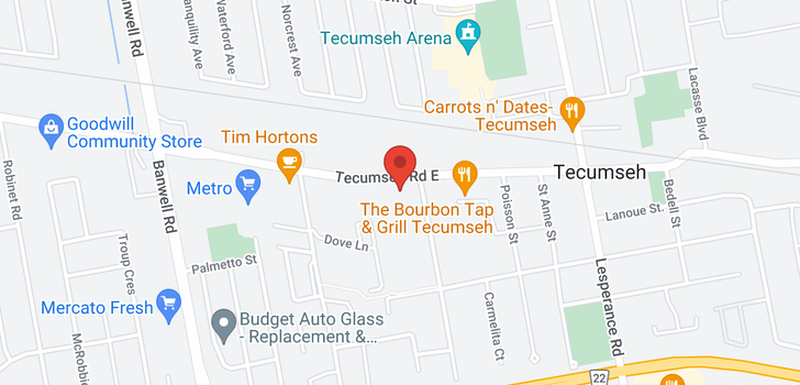 map of 11957 TECUMSEH ROAD East Unit# 207
